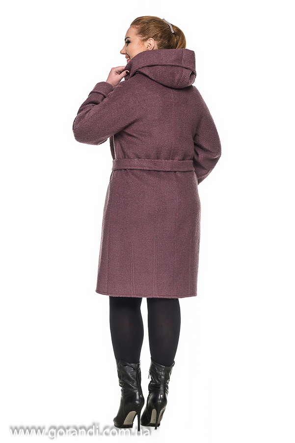 Зимнее пальто женское с капюшоном 1452 размеры 46,47,48,49,50,52,54 из качественной буклированной ткани. фото Размер: 46-54 Фото