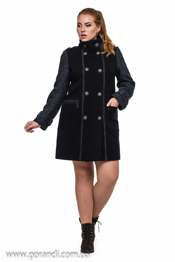 пальто деми (не утепленное) мод 1648  фото Размер: 44-54 Фото